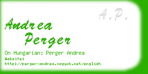 andrea perger business card